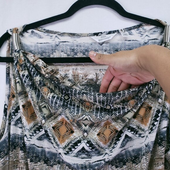 Mlle Gabrielle Multicolor Geometric Fun Stretchy Long Maxi Dress Size 2X - Picture 10 of 16